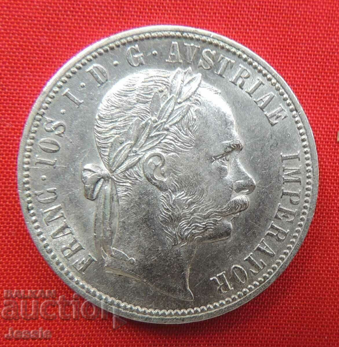 1 florin 1880 Austria-Hungary silver with price 112.70 BGN | € 57.62