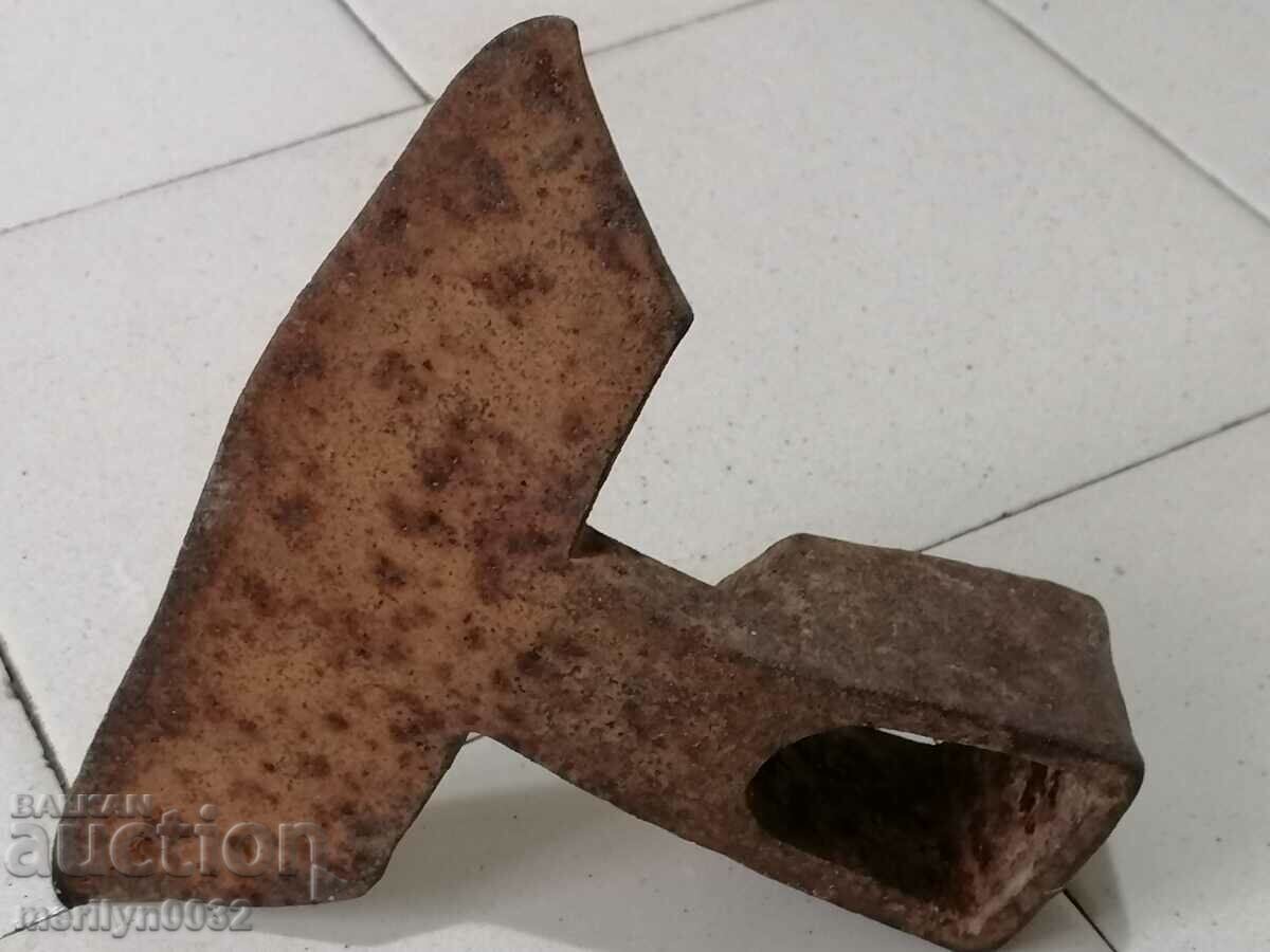 Old hoe, farm tool, pitchfork, wrought iron - 6