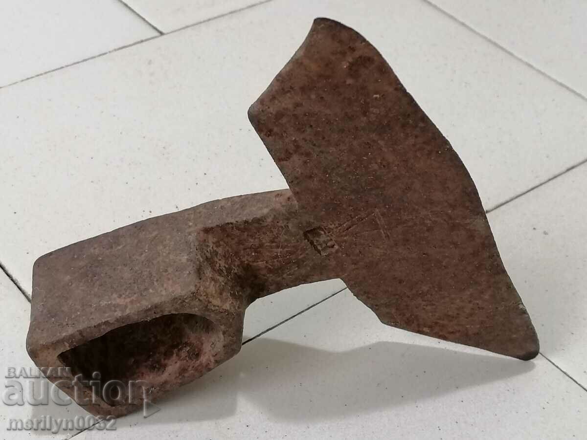 Old hoe, farm tool, pitchfork, wrought iron - 7