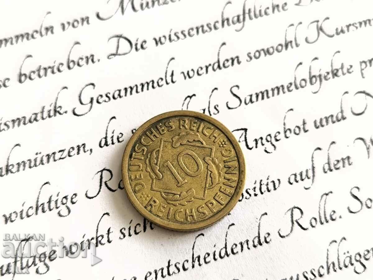 Райх монета - Германия - 10 пфенига | 1936г.; серия А
