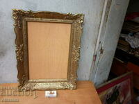Old solid wood frame 67 / 50 cm very well preserved