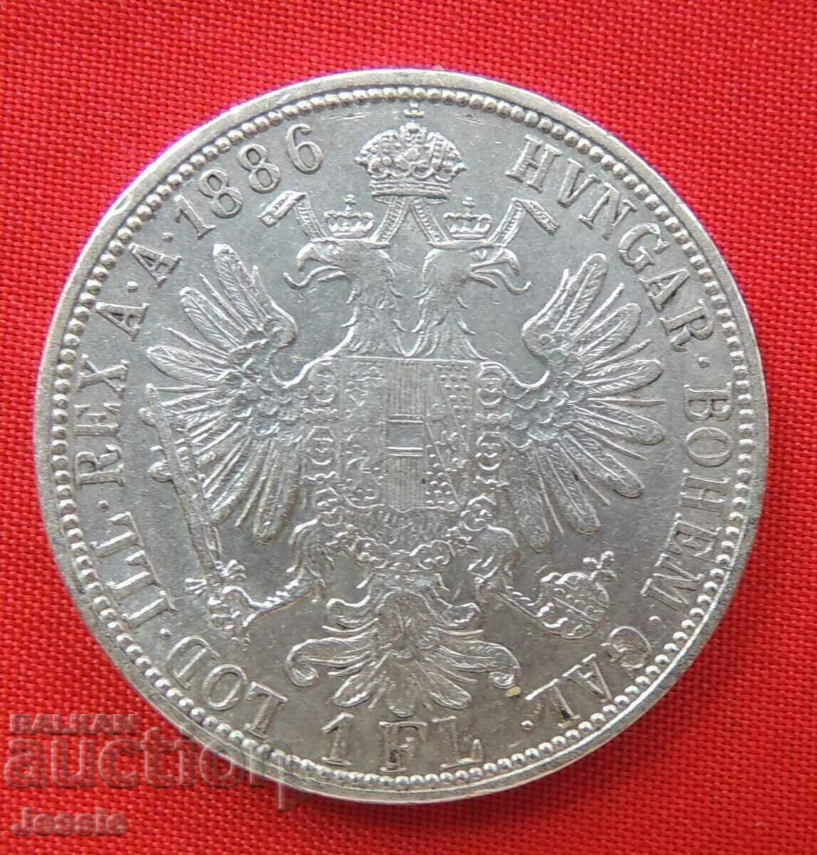 1 florin 1886 Austria-Hungary silver 1 florin 1886 Austria-Hungary silver