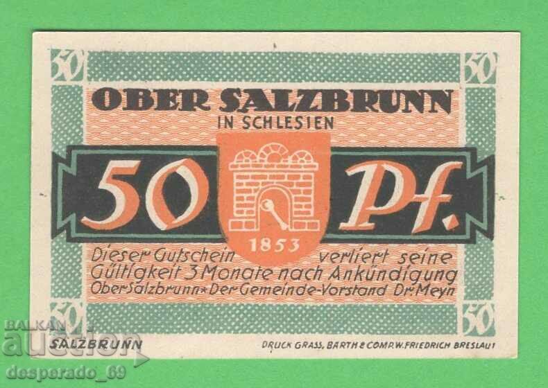 (¯`'•.¸NOTGELD (city Bad Salzbrunn) 1920 UNC -25 pfennig with price 2.80 BGN | € 1.43 (¯`'•.¸NOTGELD (city Bad Salzbrunn) 1920 UNC -25 pfennig with price 2.80 BGN | € 1.43
