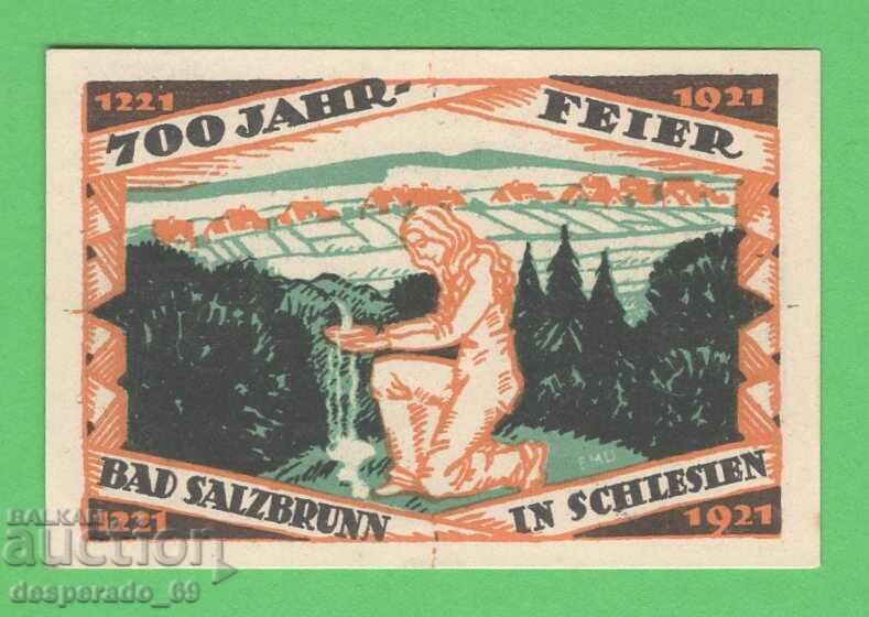 (¯`'•.¸NOTGELD (city Bad Salzbrunn) 1920 UNC -25 pfennig