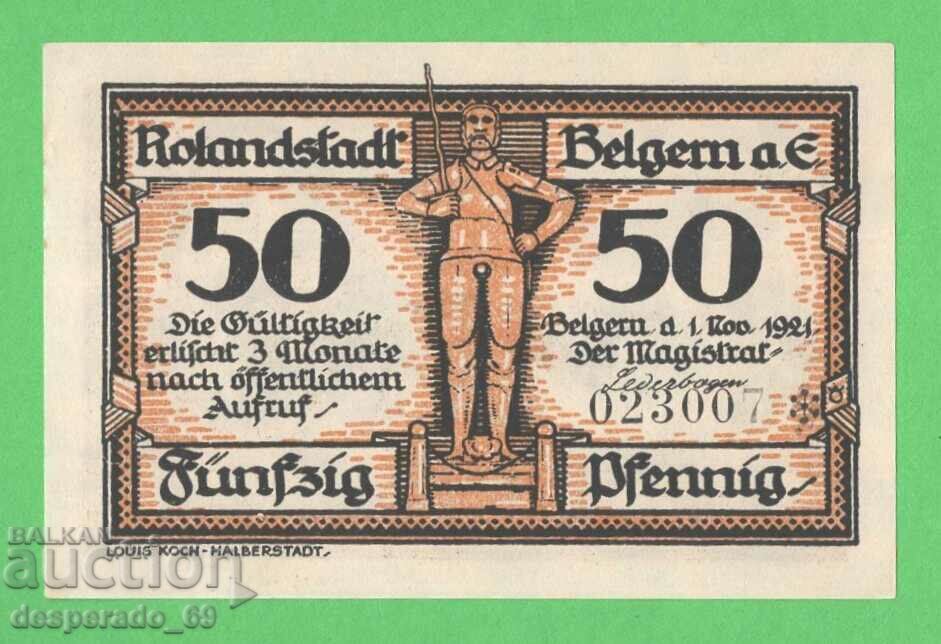 (¯`'•.¸NOTGELD (Belgern) 1921 UNC -50 pfennig¸.•'´¯) with price 3.30 BGN | € 1.69 (¯`'•.¸NOTGELD (Belgern) 1921 UNC -50 pfennig¸.•'´¯) with price 3.30 BGN | € 1.69