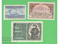 (¯`'•.¸NOTGELD (orașul Blankenese) 1921 UNC -3 buc. bancnote '´¯)