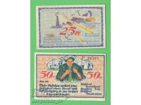 (¯`'•.¸NOTGELD (city of Bremerhaven) 1921 UNC -2 pcs. banknotes ´¯)