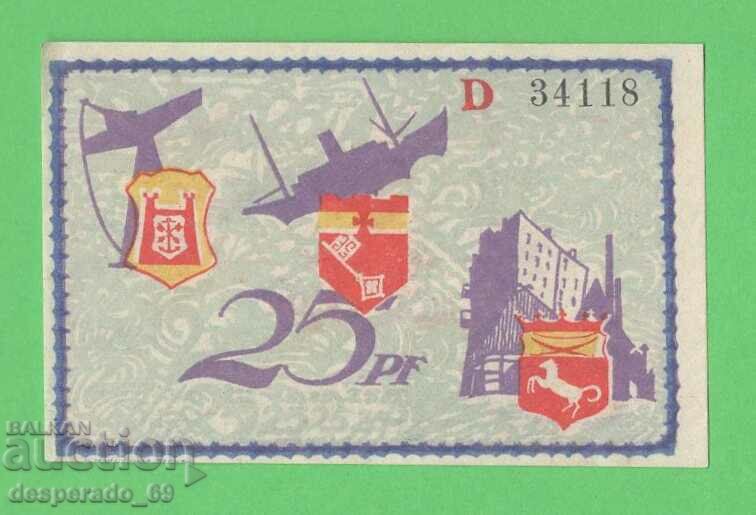 (¯`'•.¸NOTGELD (City of Bremerhaven) 1921 UNC -25 pfennig¸.•'´¯) with price 2.50 BGN | € 1.28