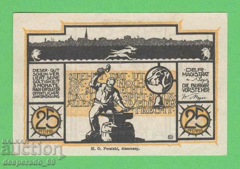 (¯`'•.¸NOTGELD (city of Buxtehude) UNC -25 pfennig¸.•'´¯) with price 2.60 BGN | € 1.33 (¯`'•.¸NOTGELD (city of Buxtehude) UNC -25 pfennig¸.•'´¯) with price 2.60 BGN | € 1.33