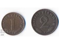 Γερμανία - 1 + 2 Pfenning 1937 - F (Στουτγάρδη)
