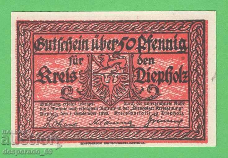 (¯`'•.¸NOTGELD (πόλη. Diepholz) 1920 UNC -50 pfennig¸.•'´¯) με τιμή 2.30 BGN | € 1.18 (¯`'•.¸NOTGELD (πόλη. Diepholz) 1920 UNC -50 pfennig¸.•'´¯) με τιμή 2.30 BGN | € 1.18