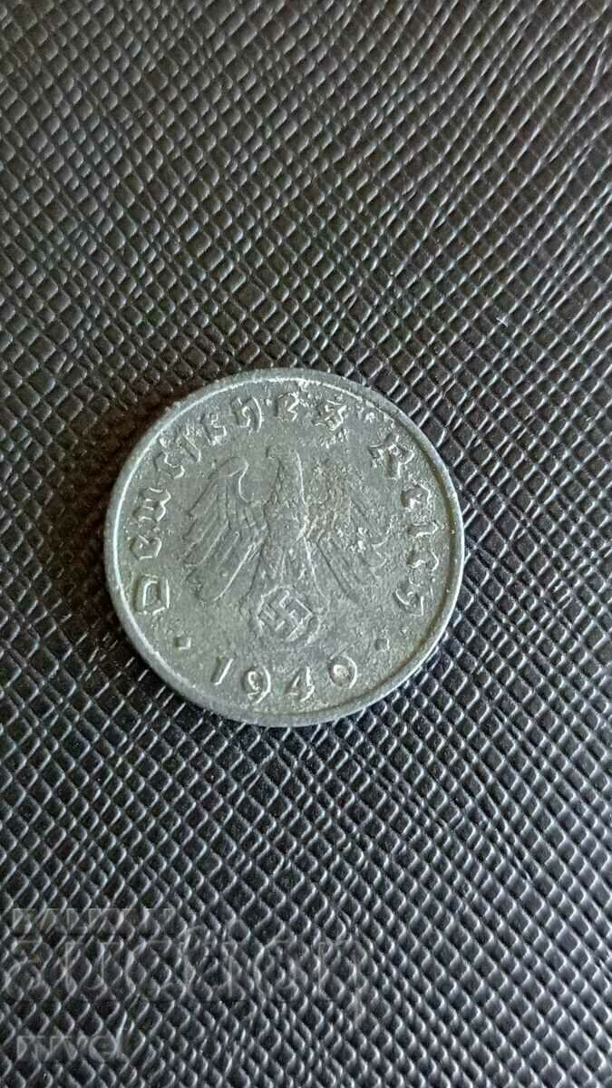Германия 10 райхспфенига, 1940 г. с цена € 1.50 | 2.93 лв.