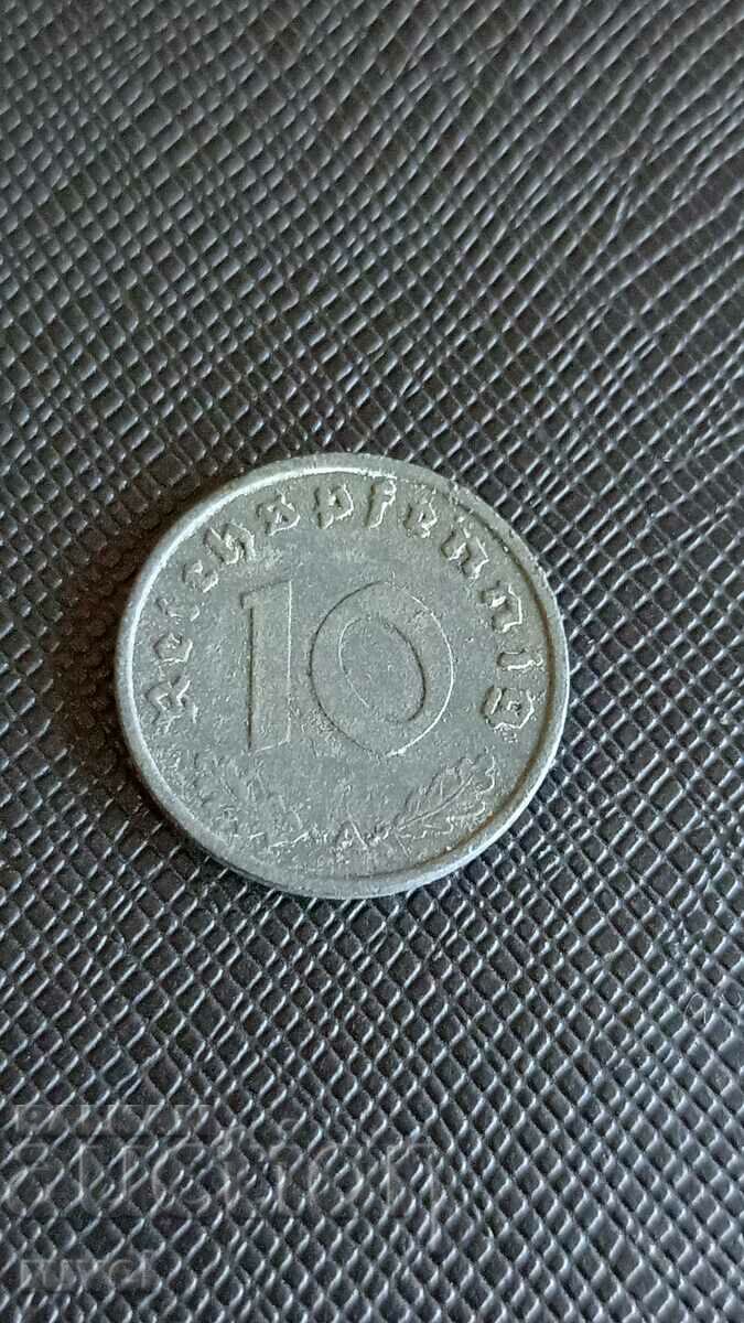 Γερμανία 10 Reichspfennig, 1940