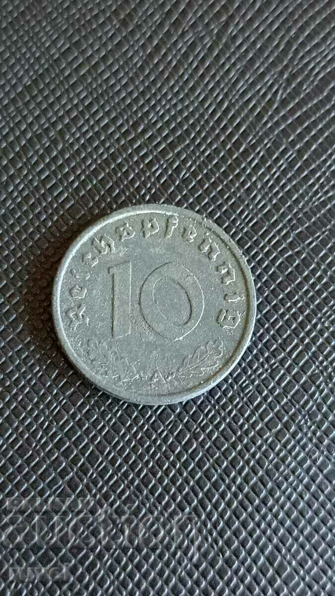 Germania 10 Reichspfennig, 1940 Germania 10 Reichspfennig, 1940