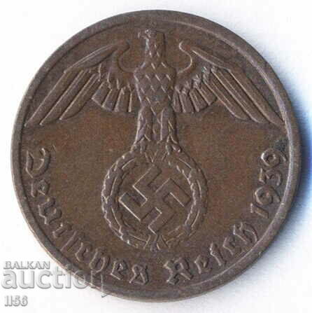 Germania - 1 Pfenning 1939 - F (Stuttgart) cu preț 4.00 BGN | € 2.05