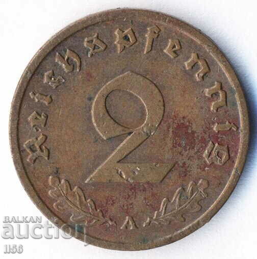 Germany - 2 Pfenning 1938 - A (Berlin)