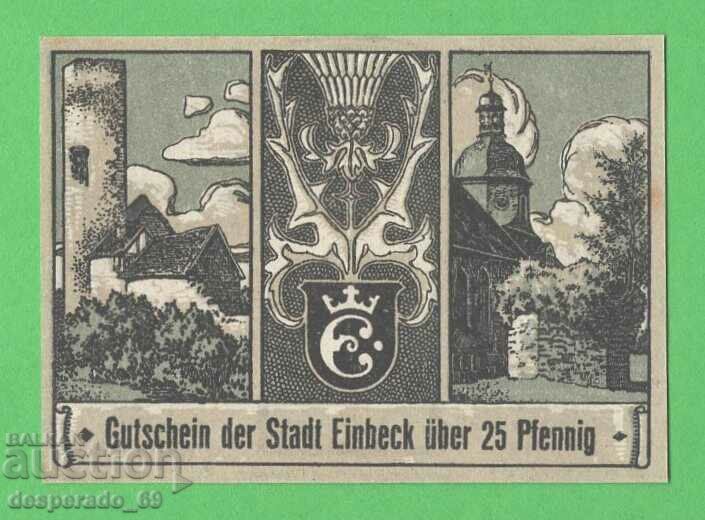 (¯`'•.¸NOTGELD (гр. Eibeck) 1920 UNC -25 пфенига¸.•'´¯)