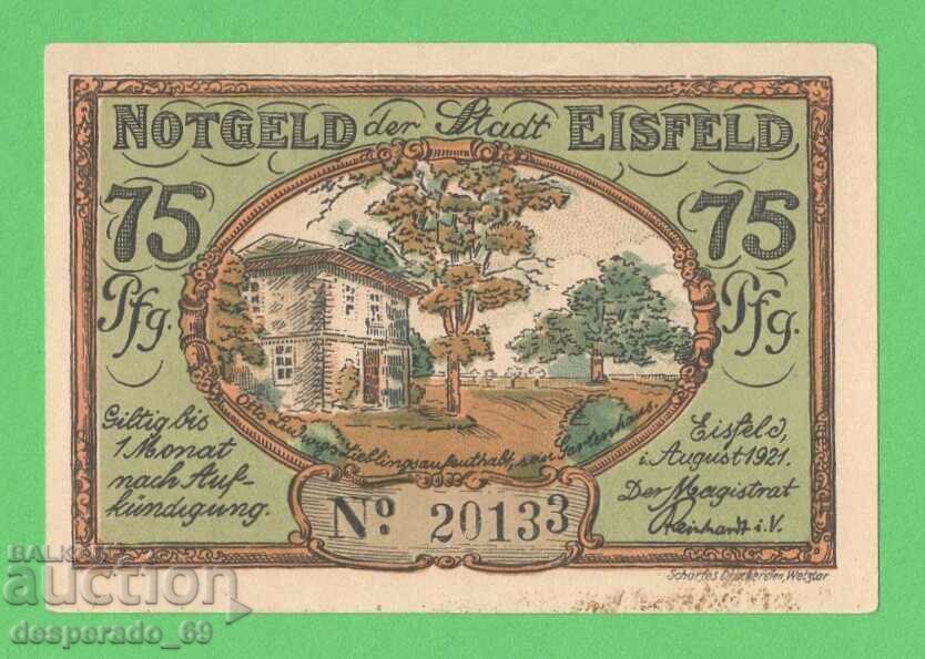(¯`'•.¸NOTGELD (city Eisfeld) 1918 UNC- -75 pfennig¸.•'´¯) with price 2.90 BGN | € 1.48 (¯`'•.¸NOTGELD (city Eisfeld) 1918 UNC- -75 pfennig¸.•'´¯) with price 2.90 BGN | € 1.48
