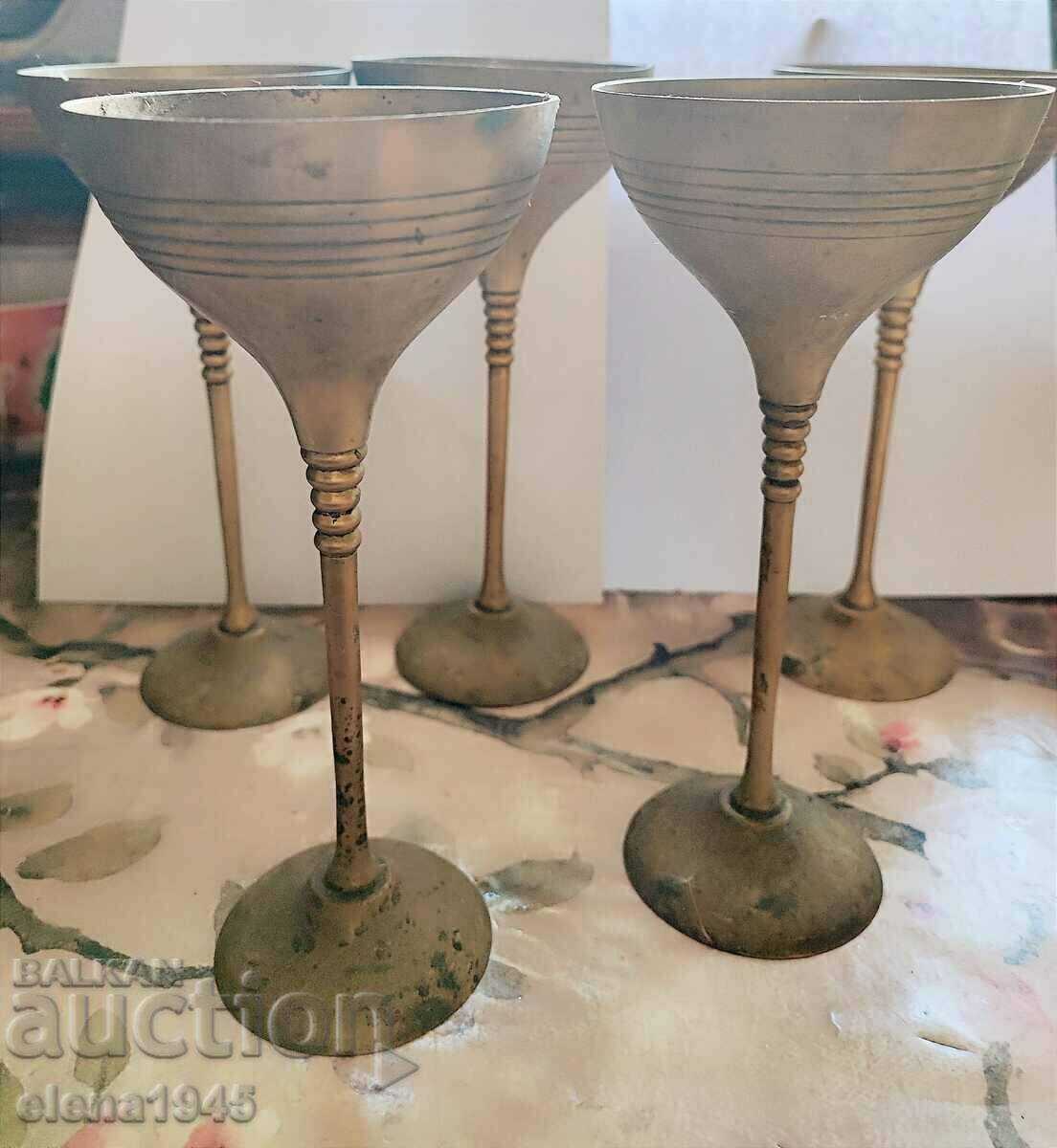 Brass wine glasses