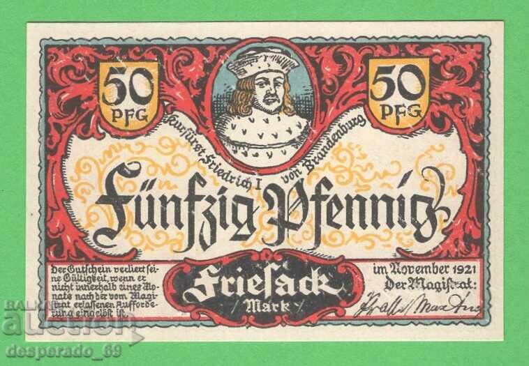 (¯`'•.¸NOTGELD (gr. Friesack) 1921 UNC -50 pfennig¸.•'´¯) with price 2.60 BGN | € 1.33 (¯`'•.¸NOTGELD (gr. Friesack) 1921 UNC -50 pfennig¸.•'´¯) with price 2.60 BGN | € 1.33