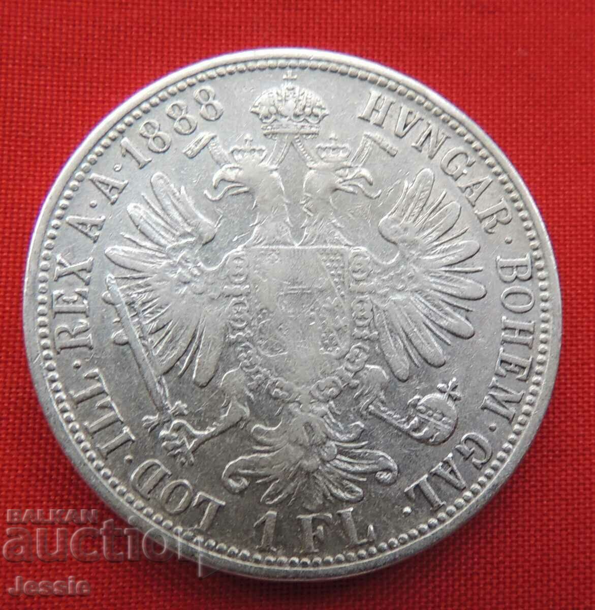 1 флорин 1888 Австроунгария сребро
