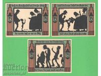 (¯`'•.¸NOTGELD (гр. Glauchau) 1921 UNC -3 бр.банкноти¸.•'´¯)