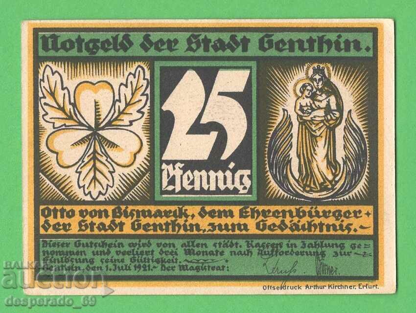 (¯`'•.¸NOTGELD (gr. Genthin) 1921 UNC -25 pfennig¸.•'´¯) with price 2.80 BGN | € 1.43 (¯`'•.¸NOTGELD (gr. Genthin) 1921 UNC -25 pfennig¸.•'´¯) with price 2.80 BGN | € 1.43