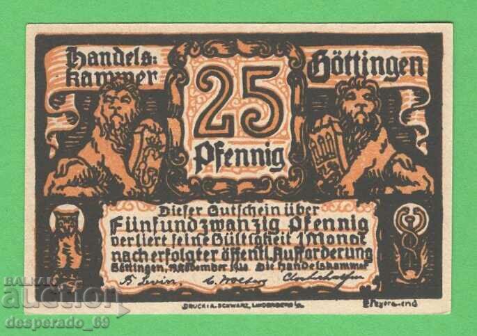 (¯`'•.¸NOTGELD (Göttingen) 1920 UNC -25 pfennig¸.•'´¯) with price 2.50 BGN | € 1.28 (¯`'•.¸NOTGELD (Göttingen) 1920 UNC -25 pfennig¸.•'´¯) with price 2.50 BGN | € 1.28