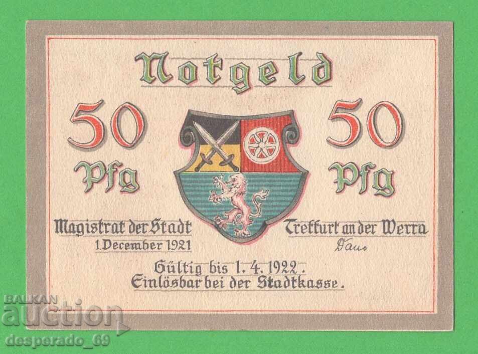 (¯`'•.¸NOTGELD (orașul Treffurt) 1921 UNC -50 pfennig¸.•'´¯) cu preț € 1.80 | 3.52 BGN