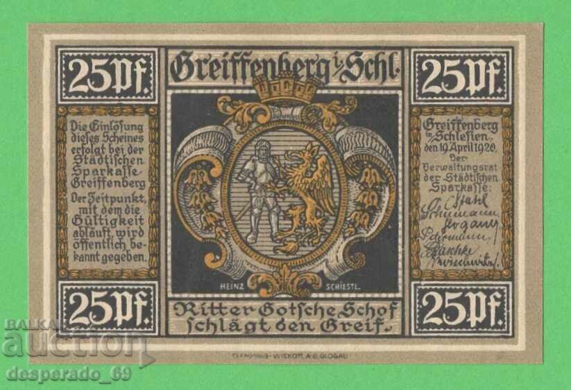 (¯`'•.¸NOTGELD (Greiffenberg) 1920 UNC -25 pfennig •'´¯) cu preț 2.80 BGN | € 1.43 (¯`'•.¸NOTGELD (Greiffenberg) 1920 UNC -25 pfennig •'´¯) cu preț 2.80 BGN | € 1.43