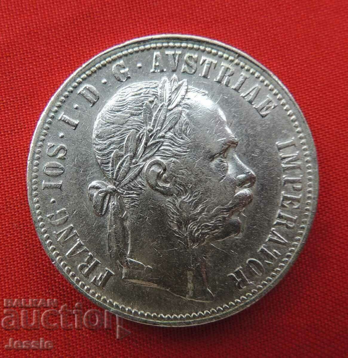 1 florin 1889 Austria-Hungary silver with price 63.60 BGN | € 32.52