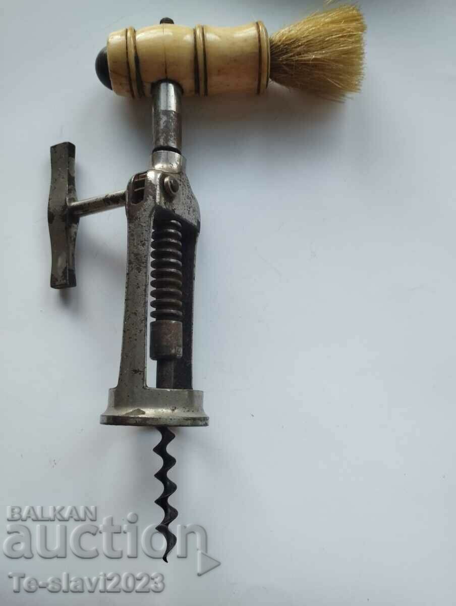 19th century Antique corkscrew - bone handle