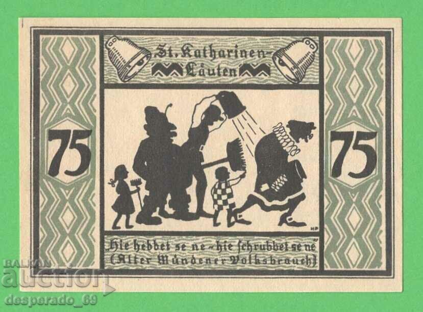 (¯`'•.¸NOTGELD (gr. Hannoversch Munden) UNC -75 pfennig ´¯) with price 3.00 BGN | € 1.53 (¯`'•.¸NOTGELD (gr. Hannoversch Munden) UNC -75 pfennig ´¯) with price 3.00 BGN | € 1.53