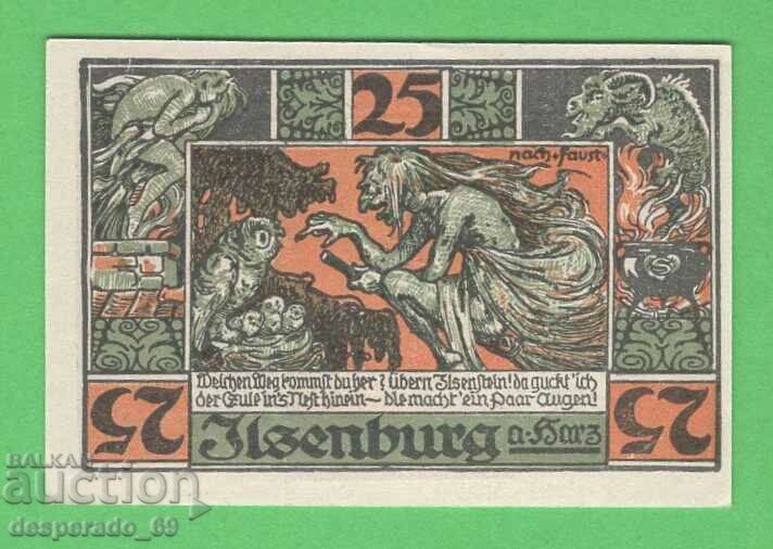 (¯`'•.¸NOTGELD (city Ilsenburg) 1921 UNC -25 pfennig¸.•'´¯)