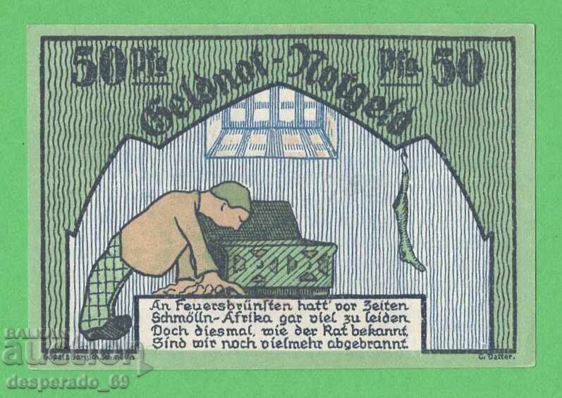 (¯`'•.¸NOTGELD (city Schmölln) 1921 UNC -50 pfennig¸.•'´¯) (¯`'•.¸NOTGELD (city Schmölln) 1921 UNC -50 pfennig¸.•'´¯)
