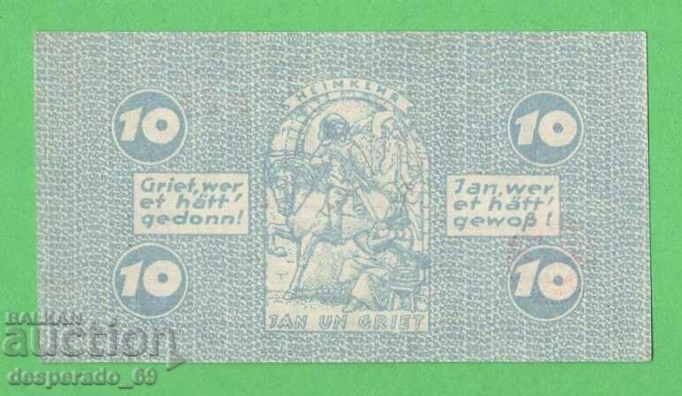 (¯`'•.¸NOTGELD (city Köln) 1921 UNC -10 pfennig¸.•'´¯) with price 2.30 BGN | € 1.18 (¯`'•.¸NOTGELD (city Köln) 1921 UNC -10 pfennig¸.•'´¯) with price 2.30 BGN | € 1.18