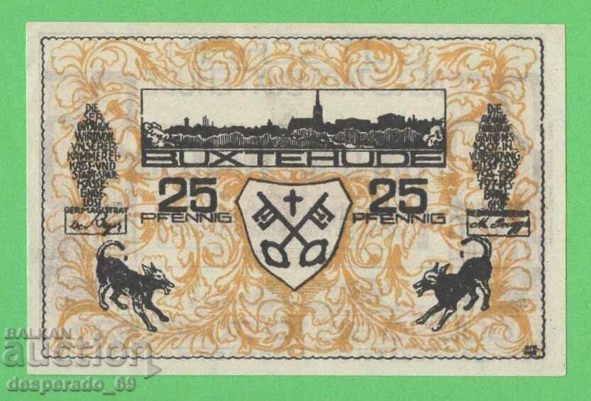 (¯`'•.¸NOTGELD (city of Buxtehude) 1920 UNC -25 pfennig¸.•'´¯) with price 2.70 BGN | € 1.38
