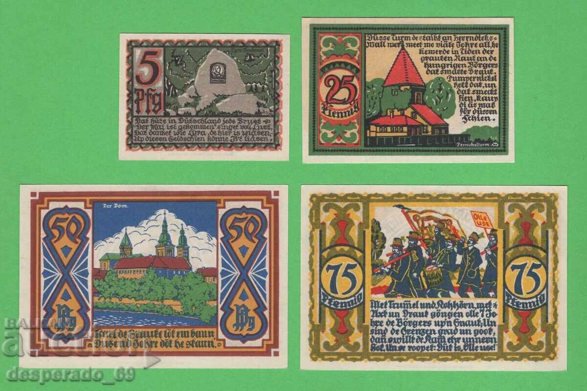 (¯`'•.¸NOTGELD (or. Osnabrück) 1921 UNC - 4 bancnote •'´¯) (¯`'•.¸NOTGELD (or. Osnabrück) 1921 UNC - 4 bancnote •'´¯)