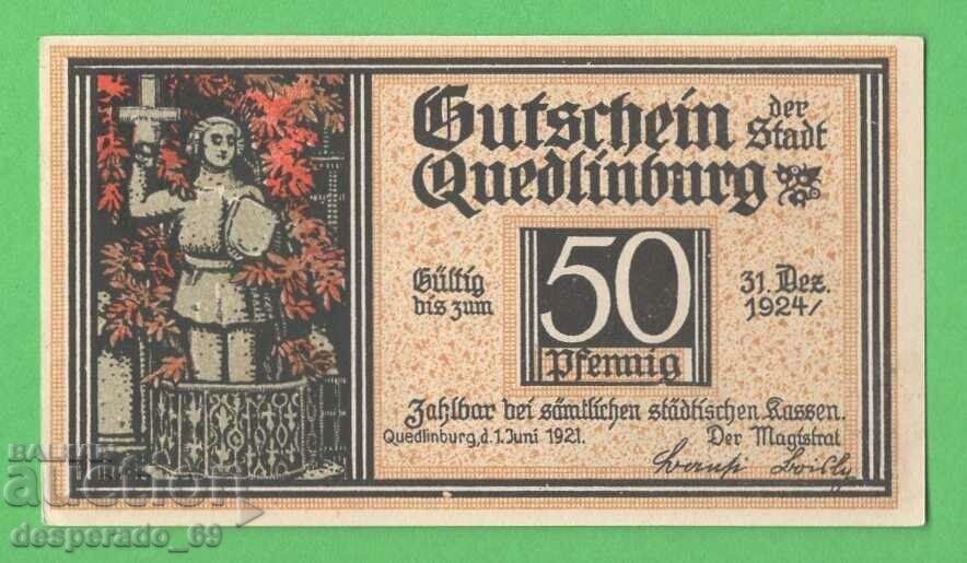 (¯`'•.¸NOTGELD (city Quedlinburg) 1921 UNC -50 pfennig¸.•'´¯) with price 3.20 BGN | € 1.64 (¯`'•.¸NOTGELD (city Quedlinburg) 1921 UNC -50 pfennig¸.•'´¯) with price 3.20 BGN | € 1.64