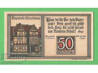 (¯`'•.¸NOTGELD (orașul Quedlinburg) 1921 UNC -50 pfennig¸.•'´¯)