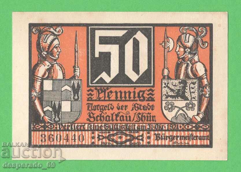 (¯`'•.¸NOTGELD (Πόλη του Schaltau) 1921 UNC- -50 Pfennig¸.•'´¯) με τιμή 2.30 BGN | € 1.18 (¯`'•.¸NOTGELD (Πόλη του Schaltau) 1921 UNC- -50 Pfennig¸.•'´¯) με τιμή 2.30 BGN | € 1.18