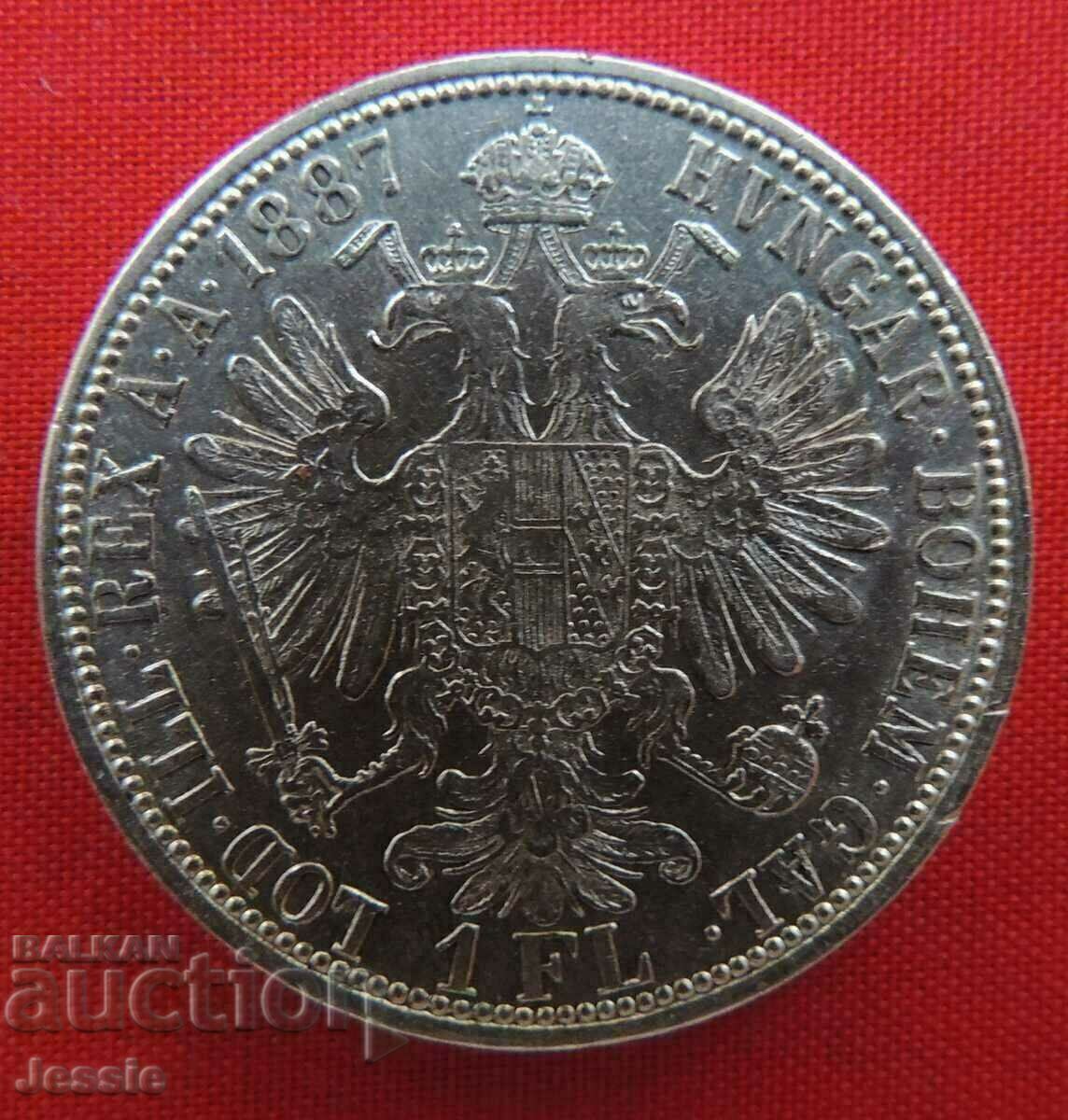 1 florin 1887 Austro-Ungaria argint