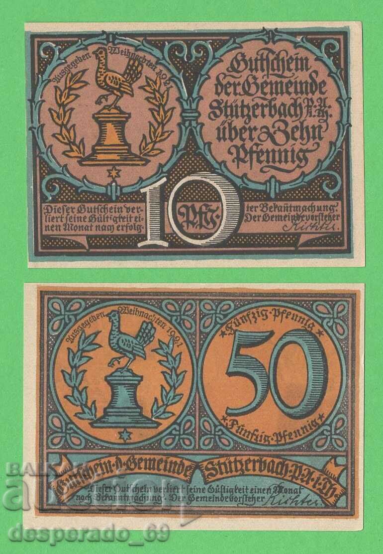 (¯`'•.¸NOTGELD (city Stützerbach) 1921 UNC -2 pcs. banknotes ´¯) with price 5.80 BGN | € 2.97 (¯`'•.¸NOTGELD (city Stützerbach) 1921 UNC -2 pcs. banknotes ´¯) with price 5.80 BGN | € 2.97