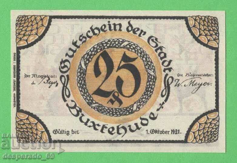 (¯`'•.¸NOTGELD (city of Buxtehude) 1921 UNC -25 pfennig¸.•'´¯) with price 2.70 BGN | € 1.38 (¯`'•.¸NOTGELD (city of Buxtehude) 1921 UNC -25 pfennig¸.•'´¯) with price 2.70 BGN | € 1.38