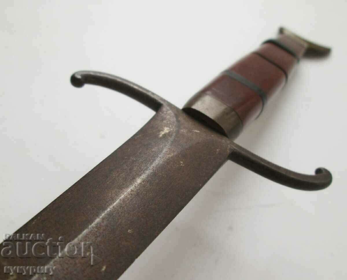 Old antique knife dagger dagger with crescent on the handle - 7 Old antique knife dagger dagger with crescent on the handle - 7