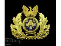 Regatul Greciei-Insigna de cocardă a ofițerului de pompieri-Epoca Juntei