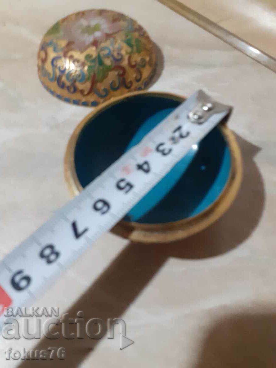 Old bronze jeweler's enamel cloisonné box - 5 Old bronze jeweler's enamel cloisonné box - 5