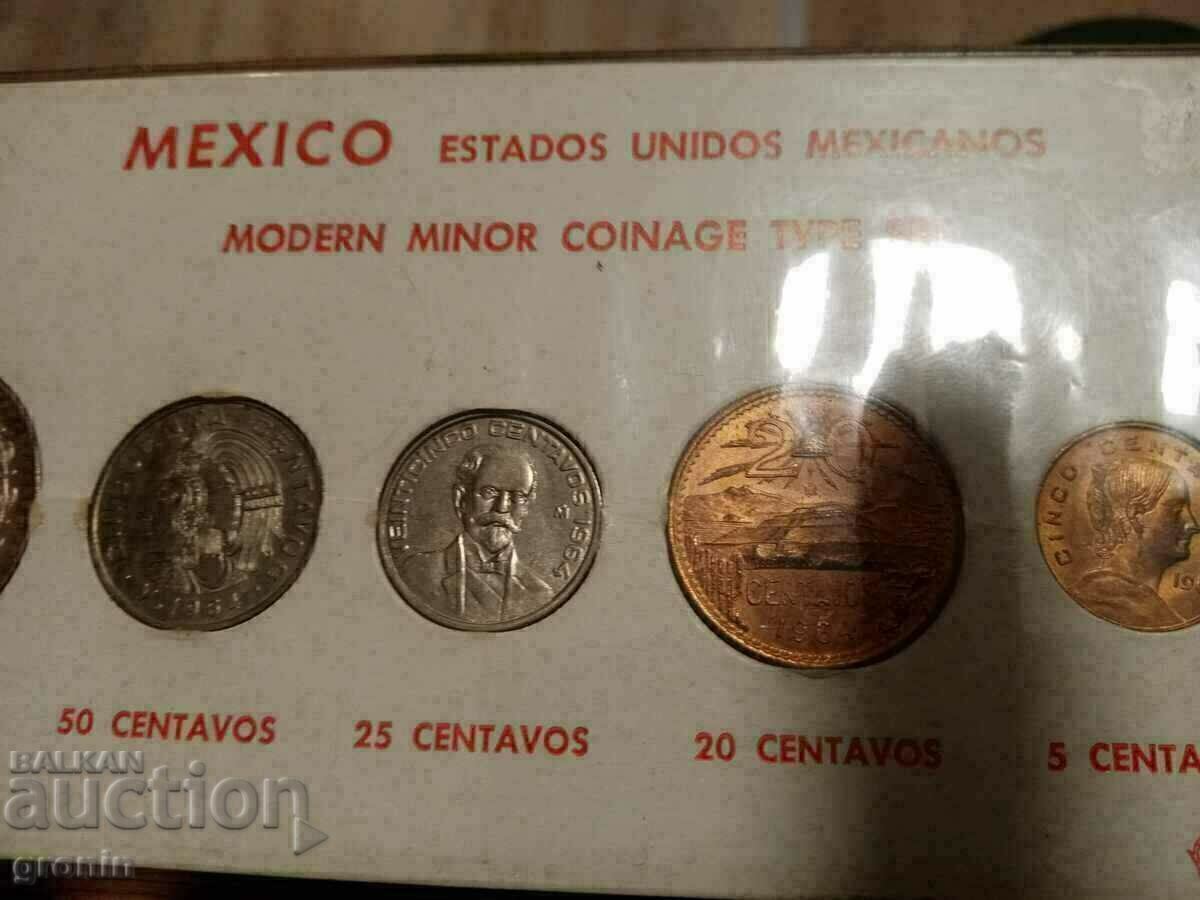 Auction Silver, Mexico 1964, gloss with document, lot of coins Auction Silver, Mexico 1964, gloss with document, lot of coins