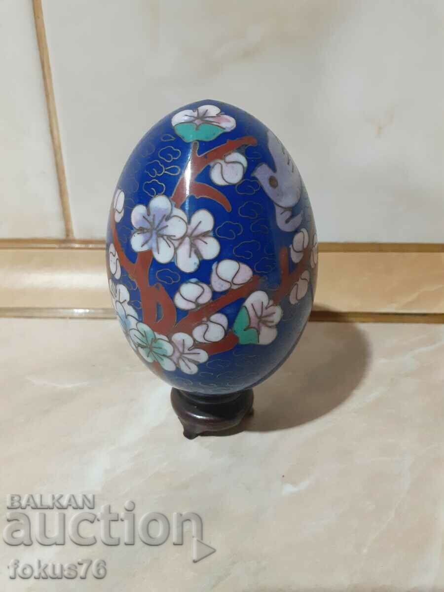 Delivery of Large egg with stand - cloisonne - cloisonne