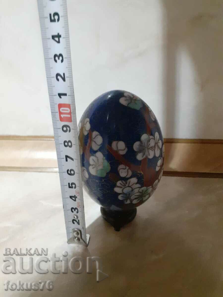 Large egg with stand - cloisonne - cloisonne - 5